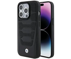 BMW Leather Seats Pattern dėklas iPhone 15 Pro Max - juodas