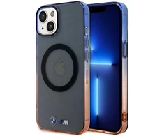 BMW BMHMP14MHTGE Apple iPhone 14 Plus 15 Plus 6.7″ dėklas pilkas kietas dėklas Gradient Bumper MagSafe
