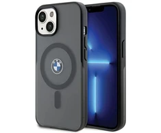 Dėklas BMW BMHMP15MDSLK Apple iPhone 15 Plus 14 Plus 6.7″ juodos spalvos kietas dėklas IML Signature MagSafe