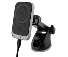BMW indukcinis laikiklis BMMWCCMPGPK 15W prietaisų skydeliui / priekiniam stiklui / ventiliacijos angai juodos spalvos MagSafe M Edition