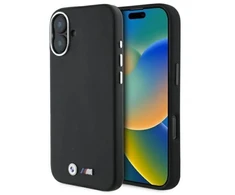 BMW BMHMP16S23 PMWK Apple iPhone 16 6.1″ juodos spalvos kietas dėklas M Smooth Full Wrapped Metal MagSafe