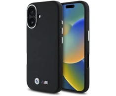 BMW BMHCP16S23 PMWK Apple iPhone 16 6.1″ juodos spalvos kietas dėklas M Smooth Full Wrapped Metal