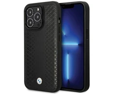 Dėklas BMW BMHCP14L22RFGK Apple iPhone 14 Pro 6.1″ juodos spalvos Leather Diamond Pattern