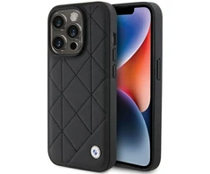 BMW Odinis dygsniuotas dėklas iPhone 15 Pro Max - juodas