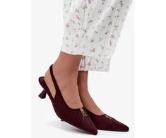 Bordinės aukštakulnės basutės su smailėjančia nosimi Step in style