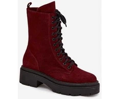 Bordo moteriški aulinukai iš zomšos su platforma