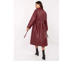 Paltas moterims IT-PL-A8393.81 bordo spalvos