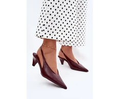 Bordo spalvos aukštakulniai bateliai Step in style
