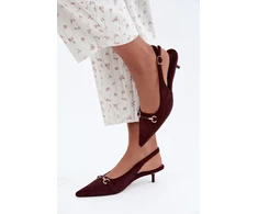 Bordo spalvos aukštakulniai bateliai Step in style