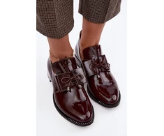 Bordo spalvos aulinukai su kaspinėliu Step in style