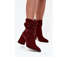 Bordo spalvos aulinukai su kulnu Step in style
