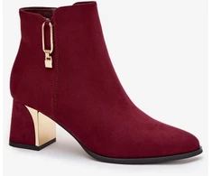 Bordo spalvos aulinukai su kulnu Step in style