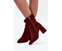 Bordo spalvos aulinukai su kulnu Step in style