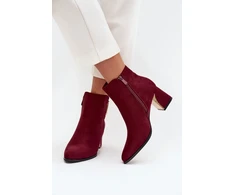 Bordo spalvos aulinukai su kulnu Step in style