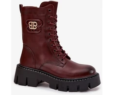 Bordo spalvos aulinukai su raišteliais Step in style