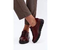 Bordo spalvos aulinukai su raišteliais Step in style
