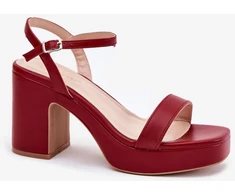 Bordo spalvos basutės su kulnu Step in style