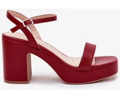 Bordo spalvos basutės su kulnu Step in style
