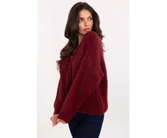 Bordo spalvos megztinis Italy Moda