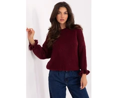Bordo spalvos megztinis Italy Moda