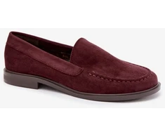 Bordo spalvos mokasinai Step in style