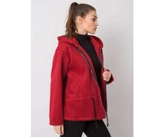 Bordo spalvos paltas