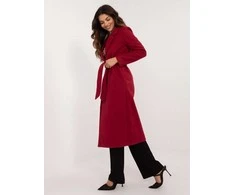 Bordo spalvos paltas
