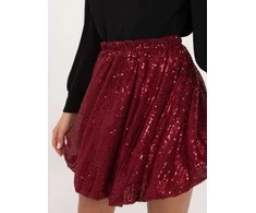 Bordo spalvos sijonas