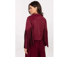 Bordo spalvos striukė su kutais Italy Moda