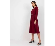 Bordo spalvos suknelė