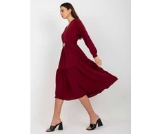 Bordo spalvos suknelė