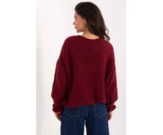 Bordo spalvos susegamas megztinis Rue Paris