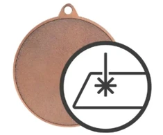 Bronzinis medalis su vieta 50 mm emblemui – plieno medalis su graviravimu ant laminato