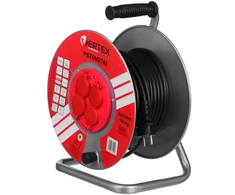 Būgninis ilgintuvas VERTEX PB25METAL, 25 m, 3 × 2,5 mm², juodas