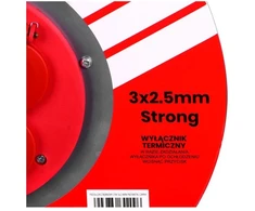 Būgninis ilgintuvas VERTEX PB25METAL, 25 m, 3 × 2,5 mm², juodas