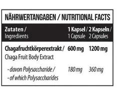 Čaga grybo kapsulės imuninei sistemai MST 1200 mg 60 vnt.