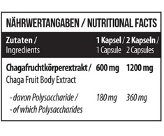 Čagos grybo kapsulės MST 60 kapsulių, 1200 mg