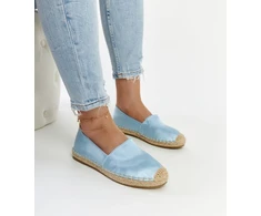 Caithlin mėlynos blizgios platforminės espadrilės