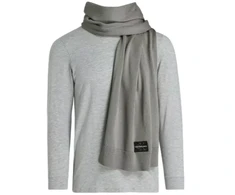 Calvin Klein CK logotipas žieminis šalikas pilkas - LZ04D8081G-PZE