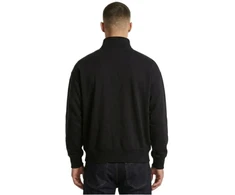 Calvin Klein džemperis su užtrauktuku, gobtuvu ir logotipu juodas - LZ04RE285G-UB1