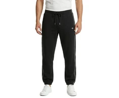Calvin Klein Fleece kelnės su logotipu iš šonų, juodos - LZ04LE291G-UB1