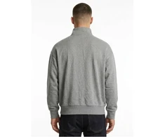 Calvin Klein užsegamas flisinis džemperis su gobtuvu ir logotipu papuošta juostele, pilkas (Pilkas Heather) - LZ04RE285G-P7E