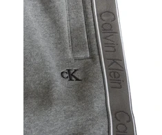 Calvin Klein vilnonės sportinės kelnės su logotipu šonuose, pilkos spalvos - LZ04LE291G-P7E