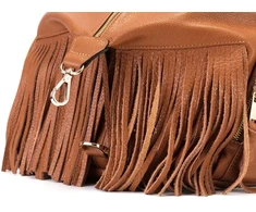 Camel spalvos natūralios odos kuprinė Let`s Go Boho Gregorio