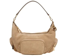 Camelowa skórzana torebka na ramię Michael Kors 35S6G0WS8S