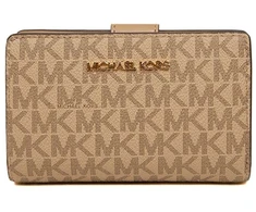 Camelowy portfel damski Michael Kors 35S6GTVF8B su brelokiem