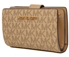 Camelowy portfel damski Michael Kors 35S6GTVF8B su brelokiem