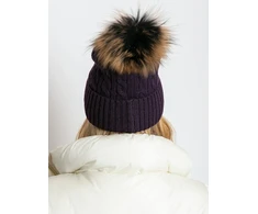 Kepurė Cap-AT-CZ-173501.44-tamsiai violetinė