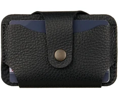 Card Holder Dėklas na karty Canaletto ze skóry juoda E9825s246