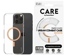 Panzer Glass CARE by PanzerGlass Urban Combat dėklas su MagSafe, skirtas iPhone 16 Pro Max – Peachy